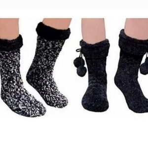 Jane and Bleecker Super SoftLined Slipper Socks New